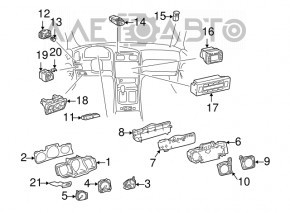 Lexus ES350 07-12 Mirror Control Buttons