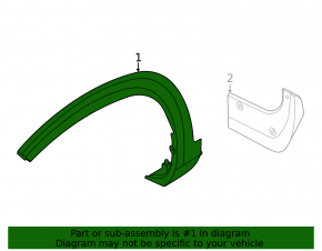 Front left fender arch trim for Kia Seltos 2021-2026