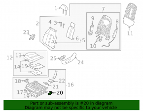 Kia K5 21-26 driver's seat height adjustment motor with memory