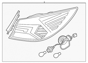 Right outer fender light for Hyundai Elantra AD 19-20 halogen