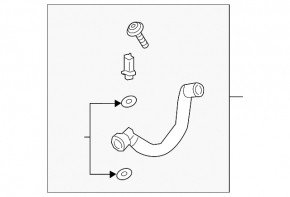 Lower cooling hose for Porsche Cayenne 19-26 3.0T