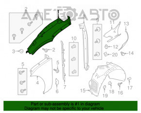 Front left wing Porsche Macan 15-18 upper part