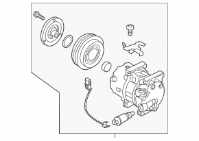 Air Conditioning Compressor Kia Soul 14-19 2.0