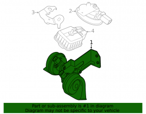Horn assembly (2 pcs.) for Porsche Taycan 2020-2026