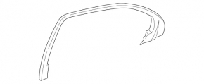 Door frame inner rear left Mercedes W221 long black