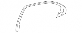 Door frame inner rear left Mercedes W221 long black