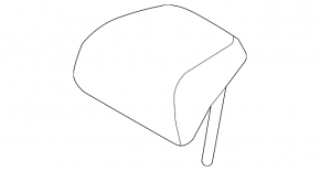 Mazda CX-30 2023 rear center headrest, black cloth, gray stitching