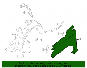 Front left wing Nissan Sentra 16-19 rest