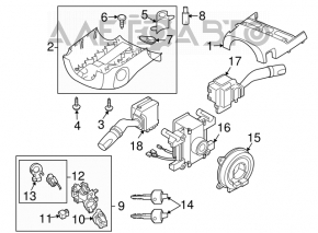 Left steering column switch for Mazda6 09-13