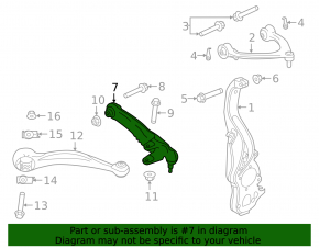 Lower control arm, front right, rear, Jaguar I-Pace 19-20