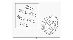 Front left hub for Cadillac Escalade 21-25