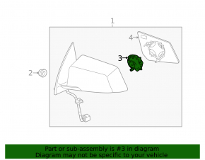 Chevrolet Equinox 18-24 Left Side Mirror Motor