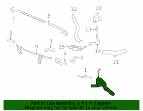 Cooling system hose Civic X FC 17-21 2.0