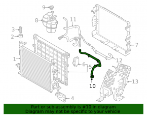 Lower cooling hose for Audi Q4 e-tron 22-26 AWD with quick release