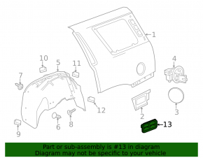 Left ventilation shield Chevrolet Equinox 18-