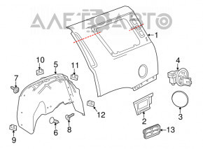 Left ventilation shield Chevrolet Equinox 18-