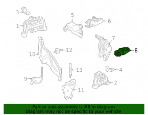 Engine mount rear lower Mercedes GLA 14-20