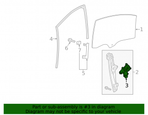 Front right window lift motor Chevrolet Bolt EV 22-23