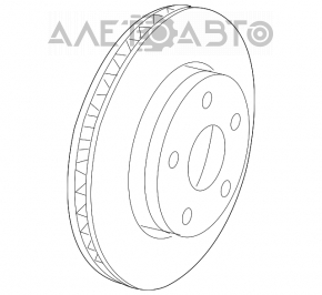 Rear left brake disc Chrysler 200 15-17 12mm