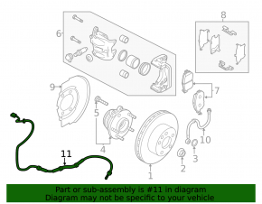 Front right ABS sensor for Nissan Murano 15-24