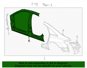 Body pillar central left Audi A6 C8 19-