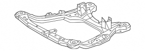 Front subframe Toyota Highlander 08-13 hybrid rusty, silent blocks torn, bolt broken