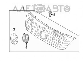 Radiator grill VW Passat b7 12-15 USA chrome strip