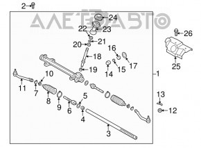 Steering tip left Hyundai Santa FE Sport 13-18 CTR