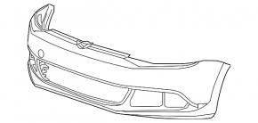 Bare front bumper for VW Jetta 11-14 USA