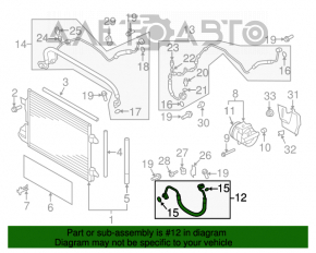 Air Conditioner Tube Condenser-Compressor VW Tiguan 09-17 OEM