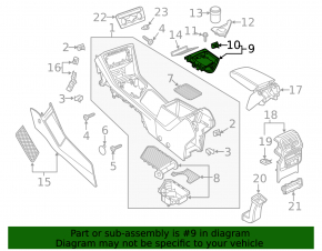 VW Tiguan 18-21 gearshift pad without Start-Stop button, with 4Motion pad, graphite