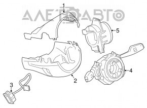 Steering column switches guitar assembly BMW 4 F32/F33/F36 14-20 without heating