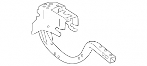 Left trunk lid hinge for Lexus IS 14-20