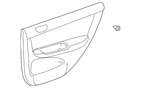 Rear left door panel, beige, Toyota Camry v30 2.4