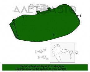 Rear window for the Toyota Highlander 14-19