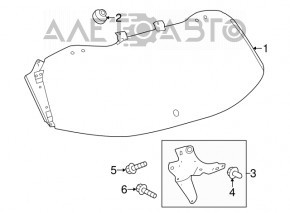 Rear window for the Toyota Highlander 14-19