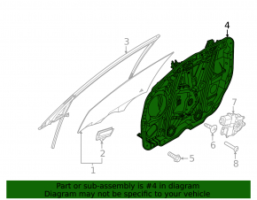 Front left window lift mechanism for Kia Sportage 23-26