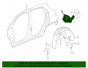 GMC Terrain 18- Fuel Door Housing
