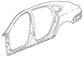 Quarter wing rear left Chevrolet Impala 14-20 black, dent, bumps