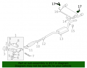 Muffler bracket left Ford Escape MK3 13-19