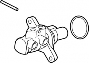 Brake master cylinder with reservoir Infiniti Q50 14-20 2.0T, 3.0T, 3.7 with cover