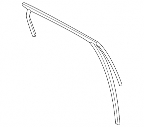 Rear left glass seal for Ford Focus mk3 11-18 matte