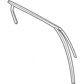 Rear left glass seal for Ford Focus mk3 11-18 matte
