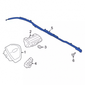 Airbag airbag side curtain left Ford Transit Connect MK2 13- long base