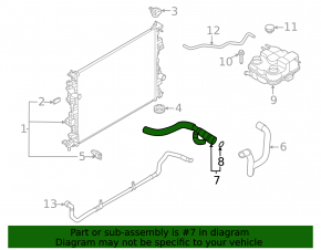 Upper cooling pipe Ford Escape MK4 20- hybrid, plug-In