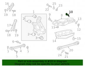 Cadillac CTS camber bolt 14-16 short