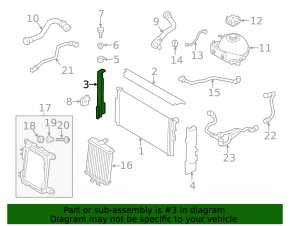 Radiator bracket right BMW 4 F32/33/36 14-16