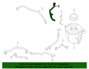Cooling system hose BMW 5 G30 18- 530e hybrid
