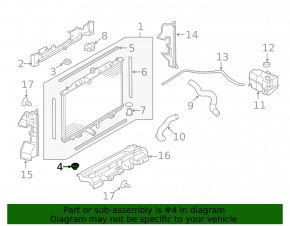 Radiator support lower left Nissan Rogue 21-23 US built