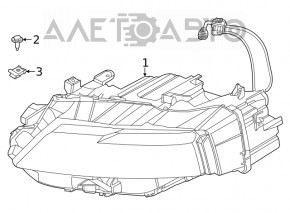 Headlight front right complete Nissan Rogue 21-23 S JP built